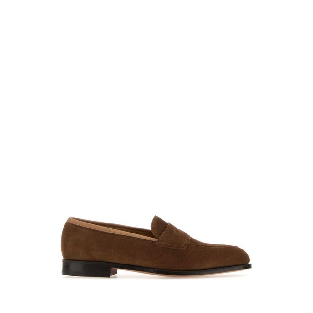 Edward Green Men Brown Suede Piccadilly Loafers